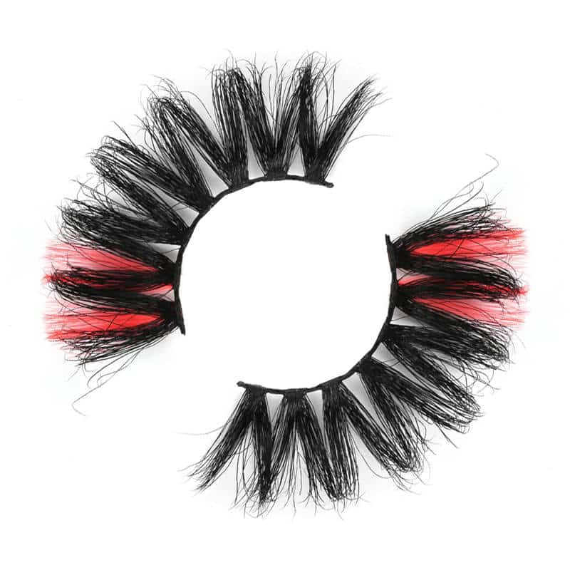 Red and Black False Eyelashes CM09
